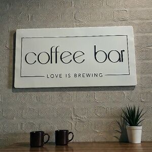 Coffee Bar Metal Sign